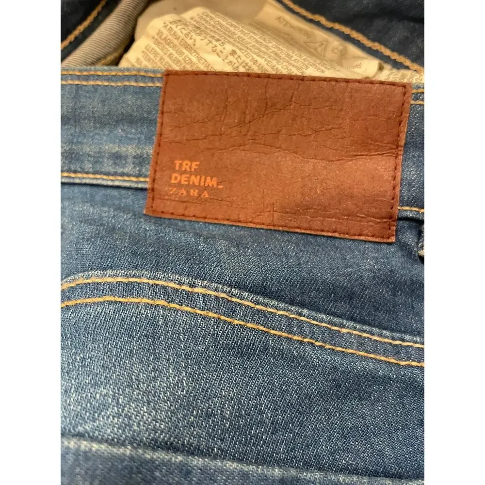 Zara women's blue skinny jeans size 8 Mid rise skinny stretch denim TRF denim